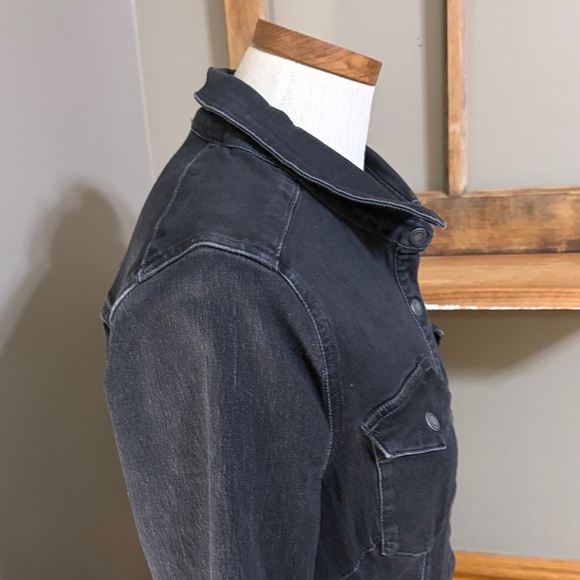 Free people black denim long sleeve dress with pockets size medium - Picture 3 of 12